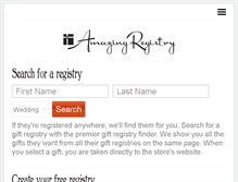 Tablet Screenshot of amazingregistry.com